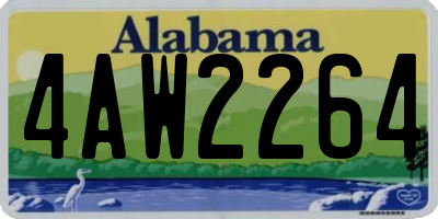 AL license plate 4AW2264
