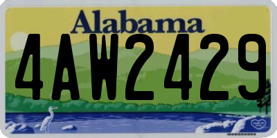 AL license plate 4AW2429