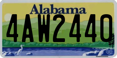 AL license plate 4AW2440