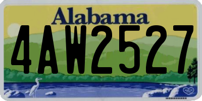 AL license plate 4AW2527