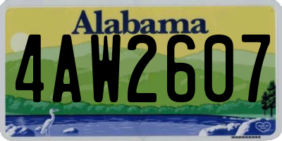 AL license plate 4AW2607