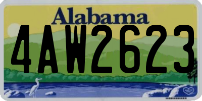 AL license plate 4AW2623