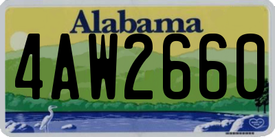 AL license plate 4AW2660
