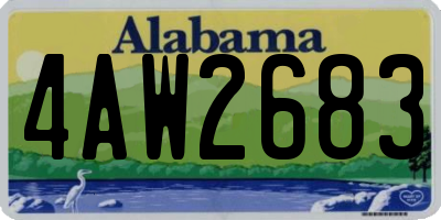 AL license plate 4AW2683