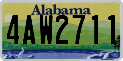 AL license plate 4AW2711