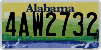 AL license plate 4AW2732