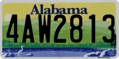 AL license plate 4AW2813