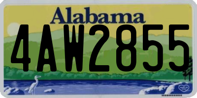 AL license plate 4AW2855