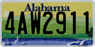 AL license plate 4AW2911