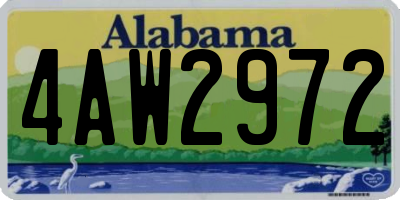 AL license plate 4AW2972