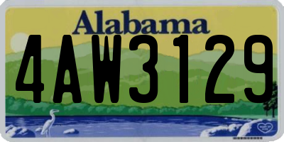 AL license plate 4AW3129