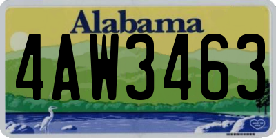 AL license plate 4AW3463