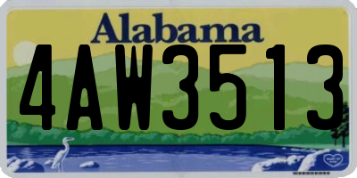 AL license plate 4AW3513