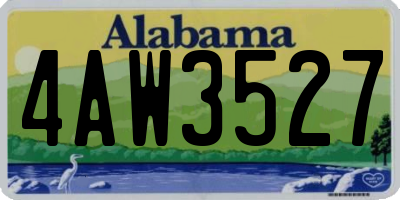 AL license plate 4AW3527