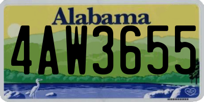 AL license plate 4AW3655