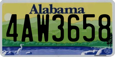 AL license plate 4AW3658