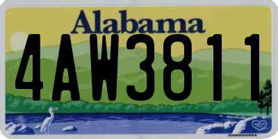 AL license plate 4AW3811