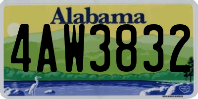 AL license plate 4AW3832