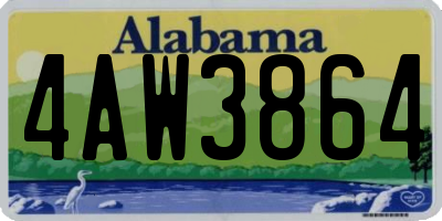 AL license plate 4AW3864