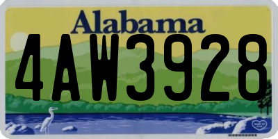 AL license plate 4AW3928