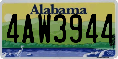 AL license plate 4AW3944