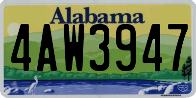 AL license plate 4AW3947