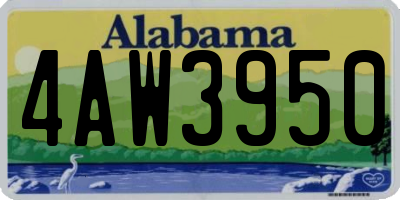 AL license plate 4AW3950