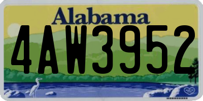 AL license plate 4AW3952