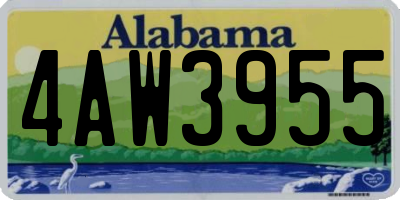 AL license plate 4AW3955