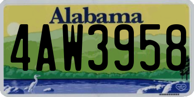 AL license plate 4AW3958