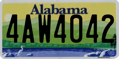 AL license plate 4AW4042