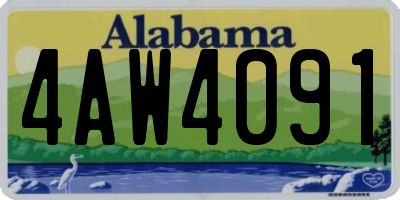 AL license plate 4AW4091