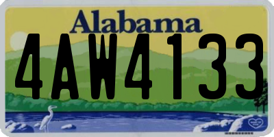 AL license plate 4AW4133