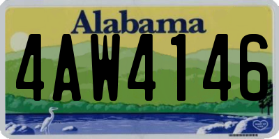 AL license plate 4AW4146