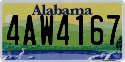 AL license plate 4AW4167