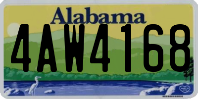AL license plate 4AW4168
