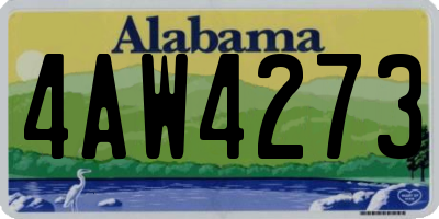AL license plate 4AW4273