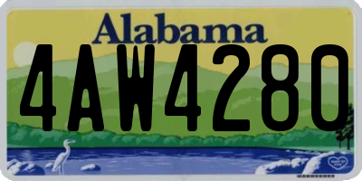 AL license plate 4AW4280
