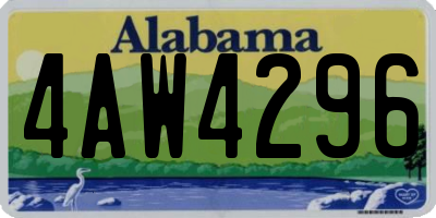 AL license plate 4AW4296