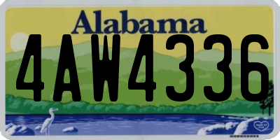AL license plate 4AW4336
