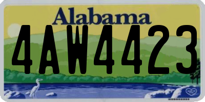 AL license plate 4AW4423