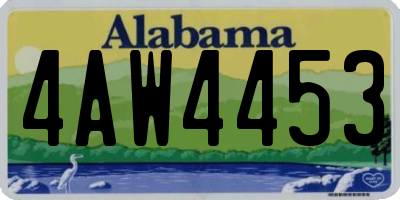 AL license plate 4AW4453
