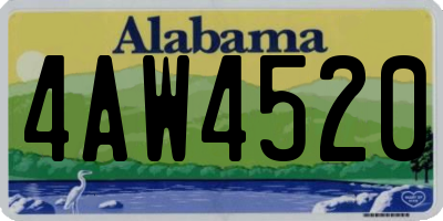 AL license plate 4AW4520