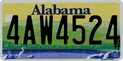 AL license plate 4AW4524