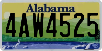 AL license plate 4AW4525