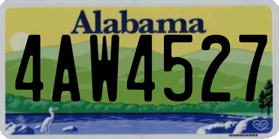 AL license plate 4AW4527