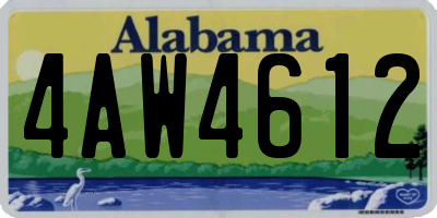 AL license plate 4AW4612