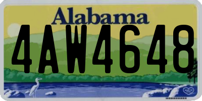 AL license plate 4AW4648