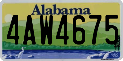AL license plate 4AW4675