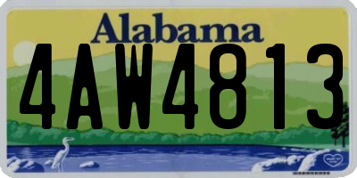 AL license plate 4AW4813